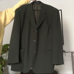 amazing wool vintage sports coat, dark green